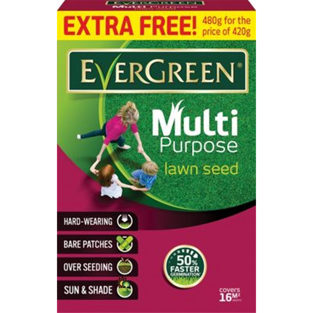 Grass Seed Evergreen Multi Purpose 480g Waterperry Gardens